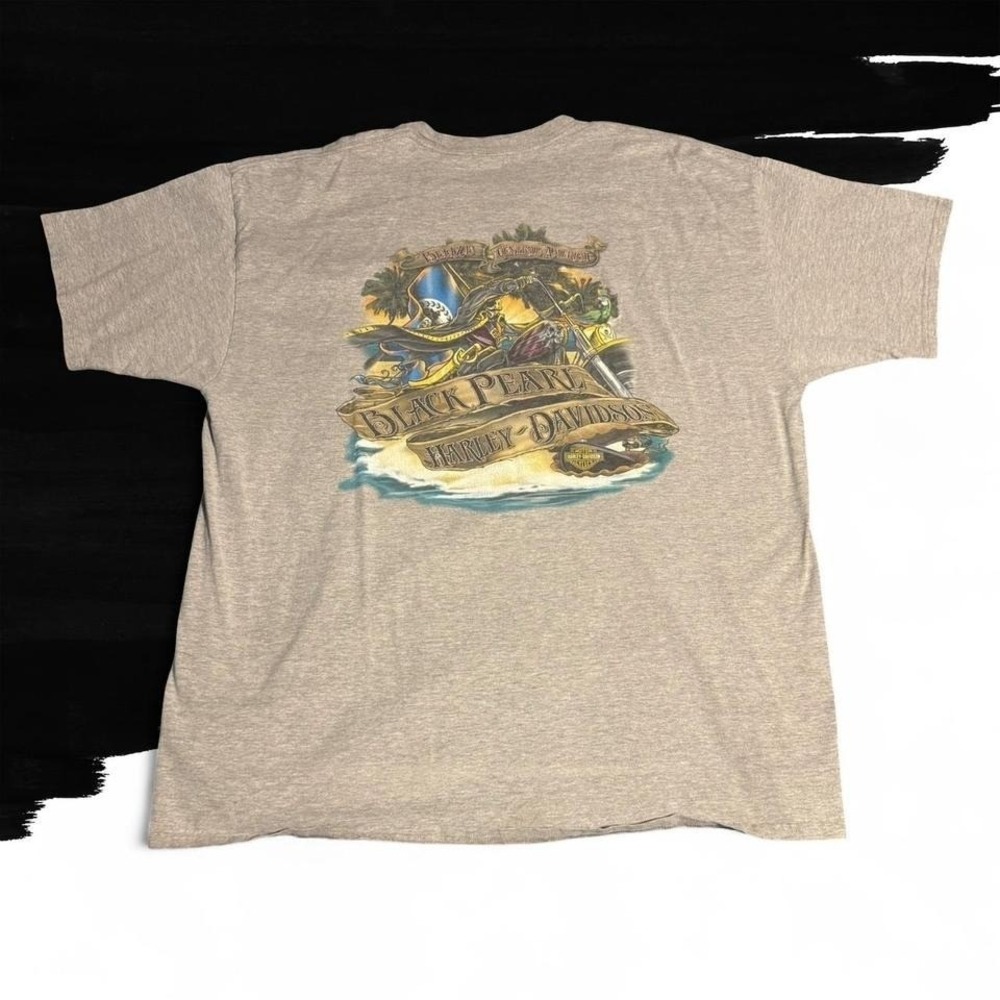 Vintage Harley Davidson Pirate Graphic T-Shirt - Picture 2 of 3